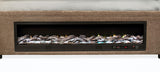 Senna Brown Upholstered Queen Audio Fireplace Bed by Coaster at Eve Furniture