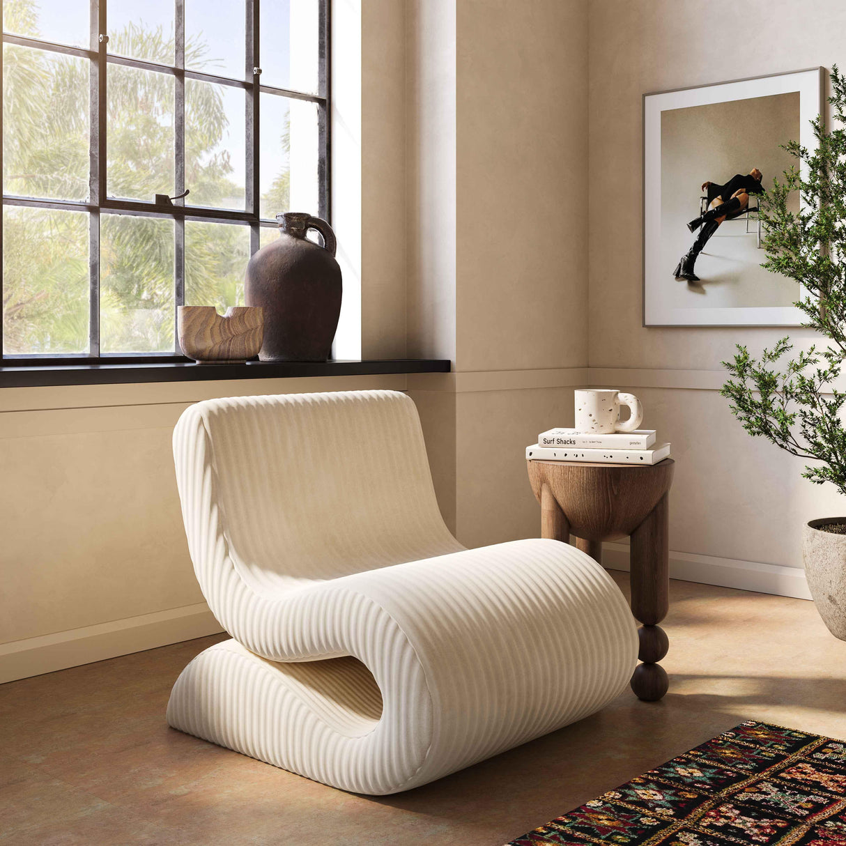 Senna Oversized Corduroy Accent Chair by TOV Furniture at Eve Furniture