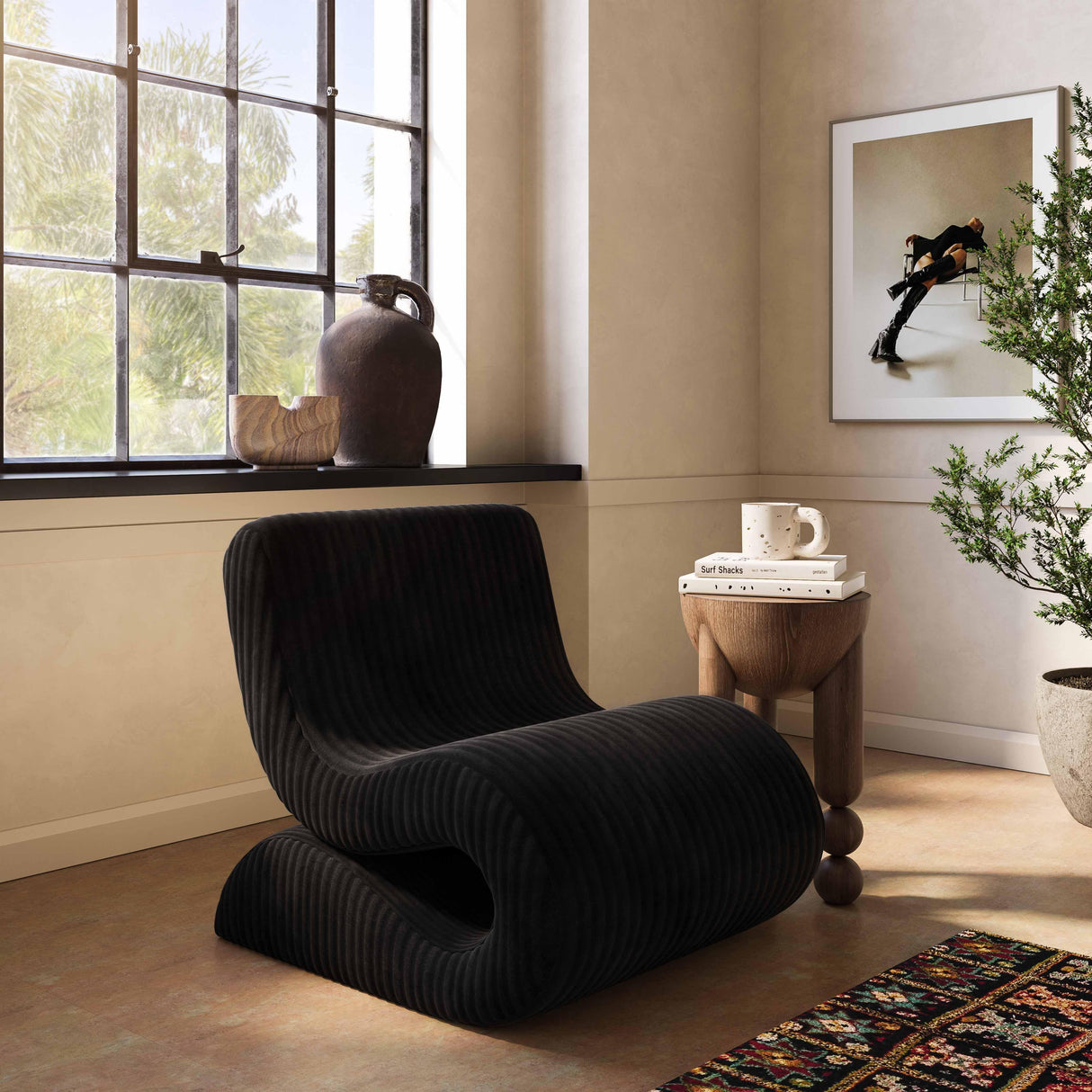 Senna Oversized Corduroy Accent Chair by TOV Furniture at Eve Furniture