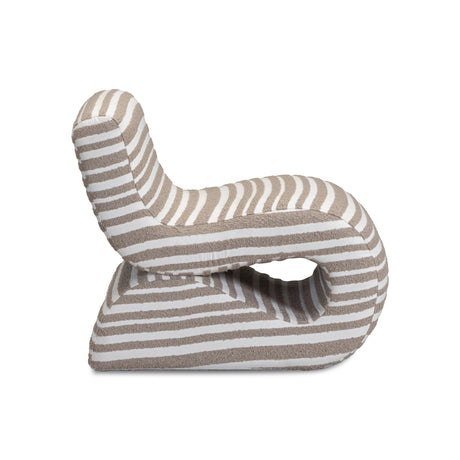 Senna Taupe Jacquard Organic Stripes Accent Chair by TOV Furniture at Eve Furniture
