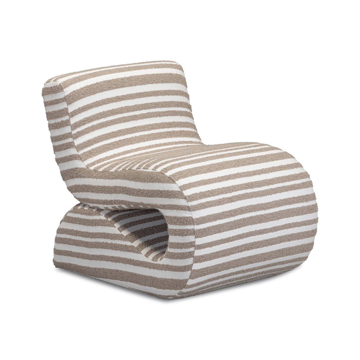Senna Taupe Jacquard Organic Stripes Accent Chair by TOV Furniture at Eve Furniture