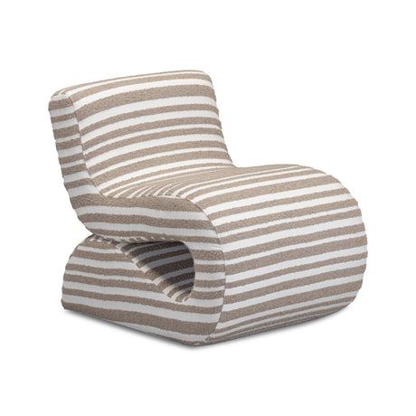 Senna Taupe Jacquard Organic Stripes Accent Chair by TOV Furniture at Eve Furniture