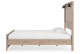 Senniberg Light Brown King LED Panel Bed by Ashley at Eve Furniture