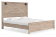 Senniberg Light Brown King LED Panel Bed by Ashley at Eve Furniture
