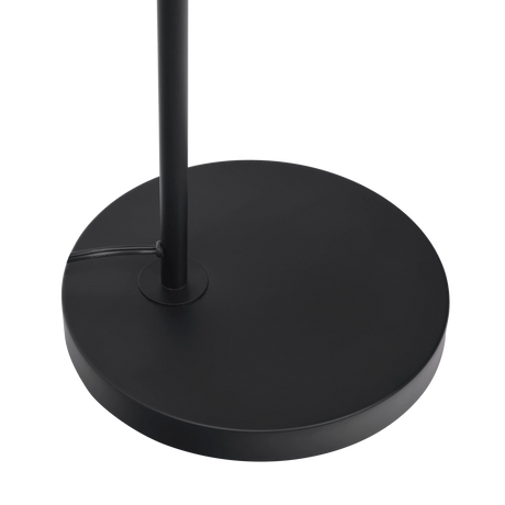 Seoul Black Floor Lamp with Rotary Switch Wood Table Metal Base by Ashcroft Furniture at Eve Furniture