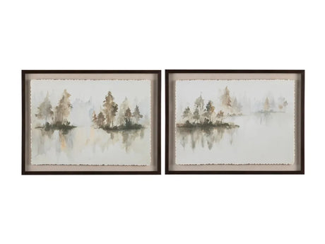 Sepia Silhouette Brown/White Canvas by Crestview at Eve Furniture