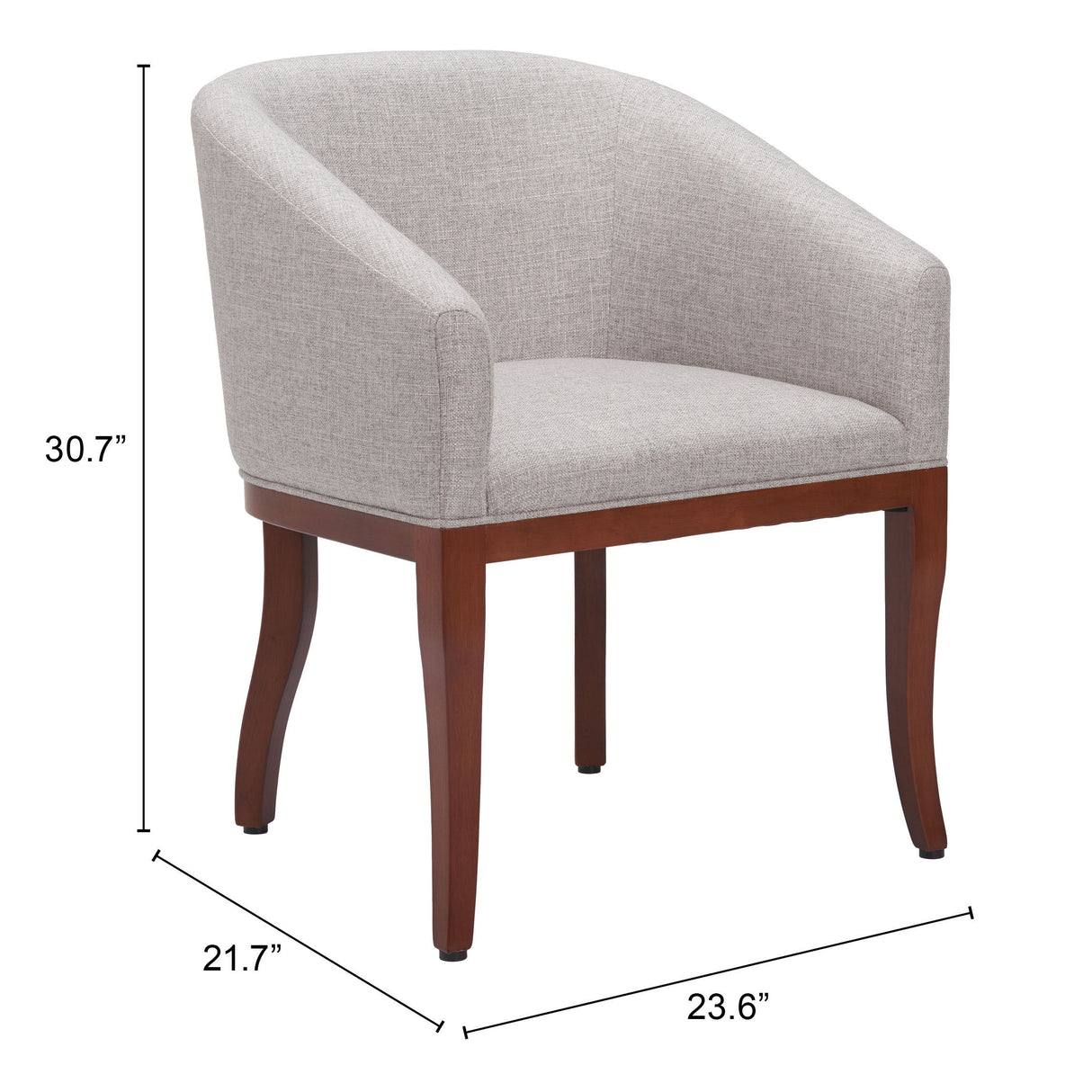 Serasa Gray Dining Chair by Zuomod at Eve Furniture
