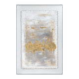 Serena 1 Gold/White Wall Art by Crestview at Eve Furniture