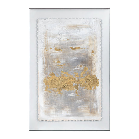 Serena 1 Gold/White Wall Art by Crestview at Eve Furniture
