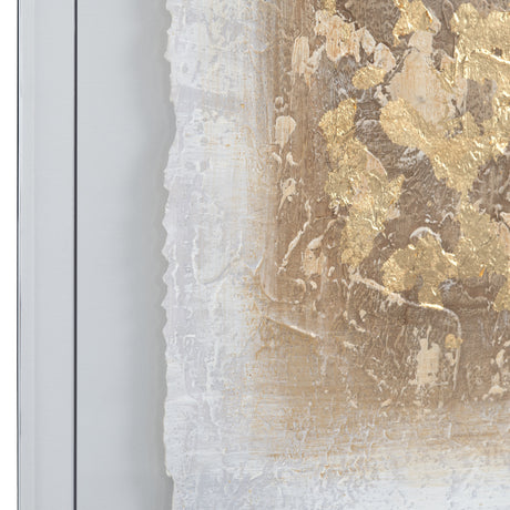 Serena 1 Gold/White Wall Art by Crestview at Eve Furniture