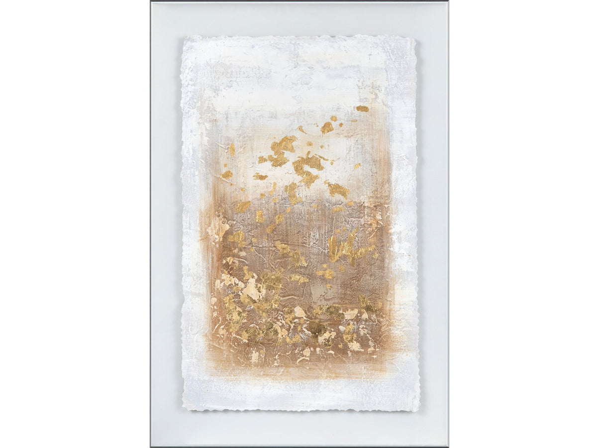Serena 3 Gold/White Wall Art by Crestview at Eve Furniture