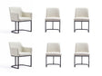 Serena 6 Piece Dining Set in Cream by Manhattan Comfort at Eve Furniture