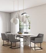 Serena 6 Piece Dining Set in Grey by Manhattan Comfort at Eve Furniture