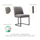 Serena 6 Piece Dining Set in Grey by Manhattan Comfort at Eve Furniture