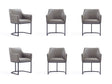 Serena 6 Piece Dining Set in Grey by Manhattan Comfort at Eve Furniture