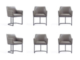 Serena 6 Piece Dining Set in Grey by Manhattan Comfort at Eve Furniture