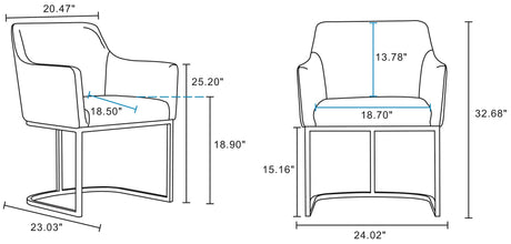Serena 6 Piece Dining Set in Light Grey by Manhattan Comfort at Eve Furniture