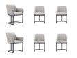 Serena 6 Piece Dining Set in Light Grey by Manhattan Comfort at Eve Furniture