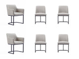 Serena 6 Piece Dining Set in Light Grey by Manhattan Comfort at Eve Furniture