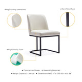 Serena 8 Piece Dining Set in Cream by Manhattan Comfort at Eve Furniture