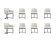 Serena 8 Piece Dining Set in Cream by Manhattan Comfort at Eve Furniture