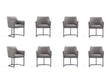 Serena 8 Piece Dining Set in Grey by Manhattan Comfort at Eve Furniture