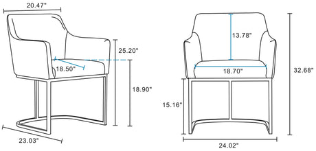 Serena 8 Piece Dining Set in Light Grey by Manhattan Comfort at Eve Furniture