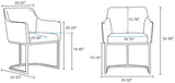 Serena 8 Piece Dining Set in Light Grey by Manhattan Comfort at Eve Furniture