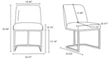 Serena 8 Piece Dining Set in Light Grey by Manhattan Comfort at Eve Furniture