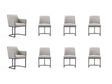 Serena 8 Piece Dining Set in Light Grey by Manhattan Comfort at Eve Furniture