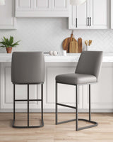Serena Barstool in Grey (set of 2) by Manhattan Comfort at Eve Furniture