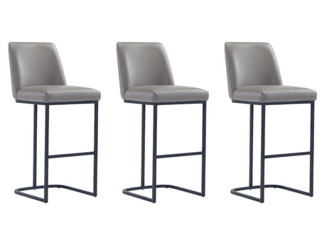 Serena Barstool in Grey (set of 3) by Manhattan Comfort at Eve Furniture