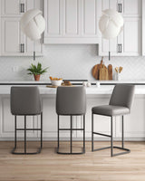 Serena Barstool in Grey (set of 3) by Manhattan Comfort at Eve Furniture