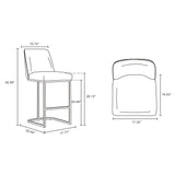 Serena Barstool in Grey (set of 3) by Manhattan Comfort at Eve Furniture
