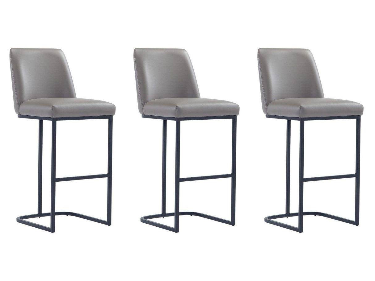 Serena Barstool in Grey (set of 3) by Manhattan Comfort at Eve Furniture
