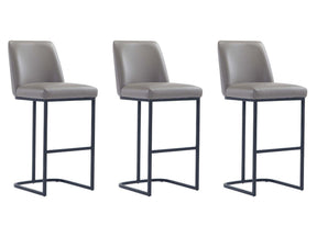 Serena Barstool in Grey (set of 3) by Manhattan Comfort at Eve Furniture