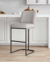 Serena Barstool in Light Grey by Manhattan Comfort at Eve Furniture