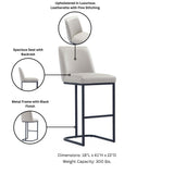 Serena Barstool in Light Grey by Manhattan Comfort at Eve Furniture