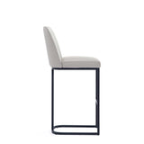 Serena Barstool in Light Grey by Manhattan Comfort at Eve Furniture