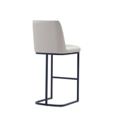 Serena Barstool in Light Grey by Manhattan Comfort at Eve Furniture