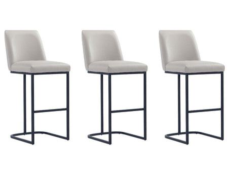Serena Barstool in Light Grey (set of 3) by Manhattan Comfort at Eve Furniture