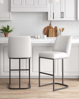 Serena Barstool in White (set of 2) by Manhattan Comfort at Eve Furniture
