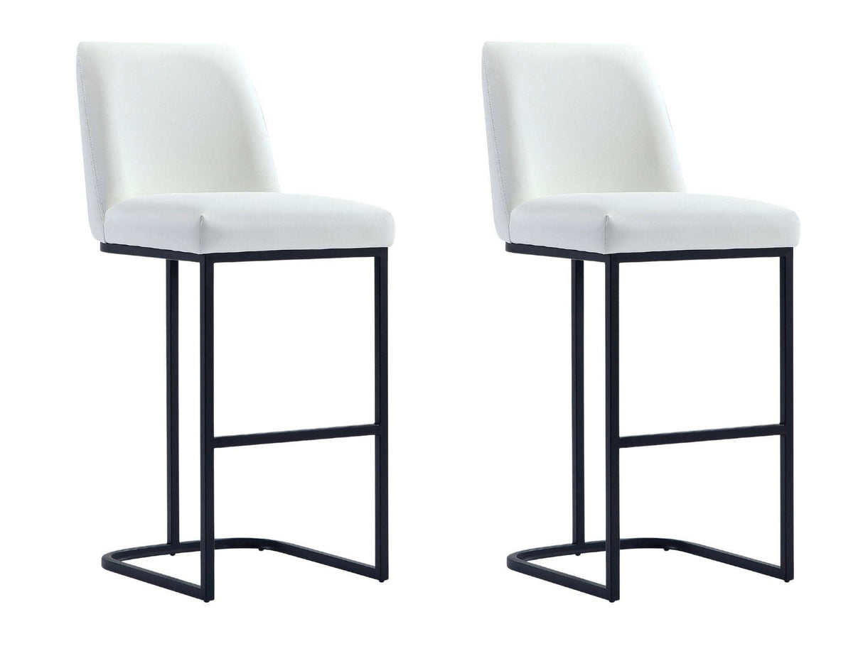 Serena Barstool in White (set of 2) by Manhattan Comfort at Eve Furniture