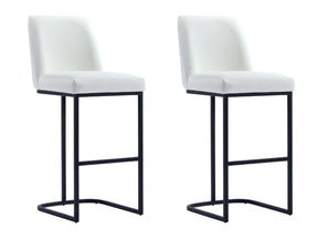 Serena Barstool in White (set of 2) by Manhattan Comfort at Eve Furniture
