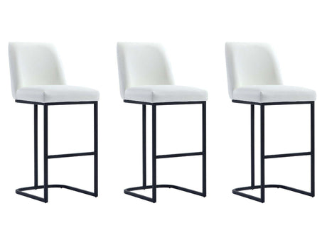 Serena Barstool in White (set of 3) by Manhattan Comfort at Eve Furniture