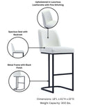 Serena Barstool in White (set of 3) by Manhattan Comfort at Eve Furniture