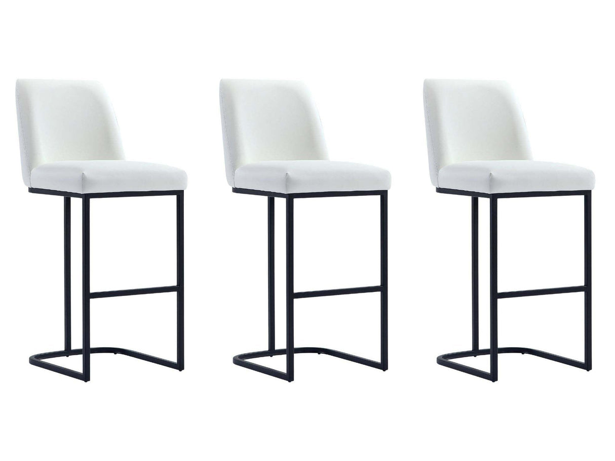 Serena Barstool in White (set of 3) by Manhattan Comfort at Eve Furniture