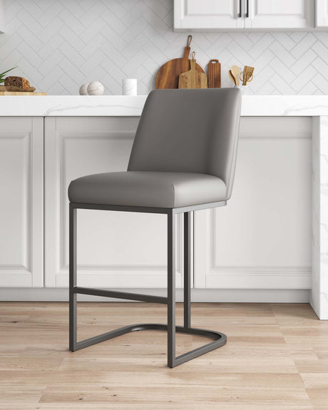 Serena Counter Stool in Grey by Manhattan Comfort at Eve Furniture