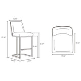 Serena Counter Stool in Light Grey (set of 3) by Manhattan Comfort at Eve Furniture