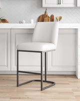 Serena Counter Stool in White by Manhattan Comfort at Eve Furniture